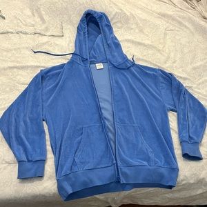 TNA Medium Terry Towel Oversized Zip-up Hoodie